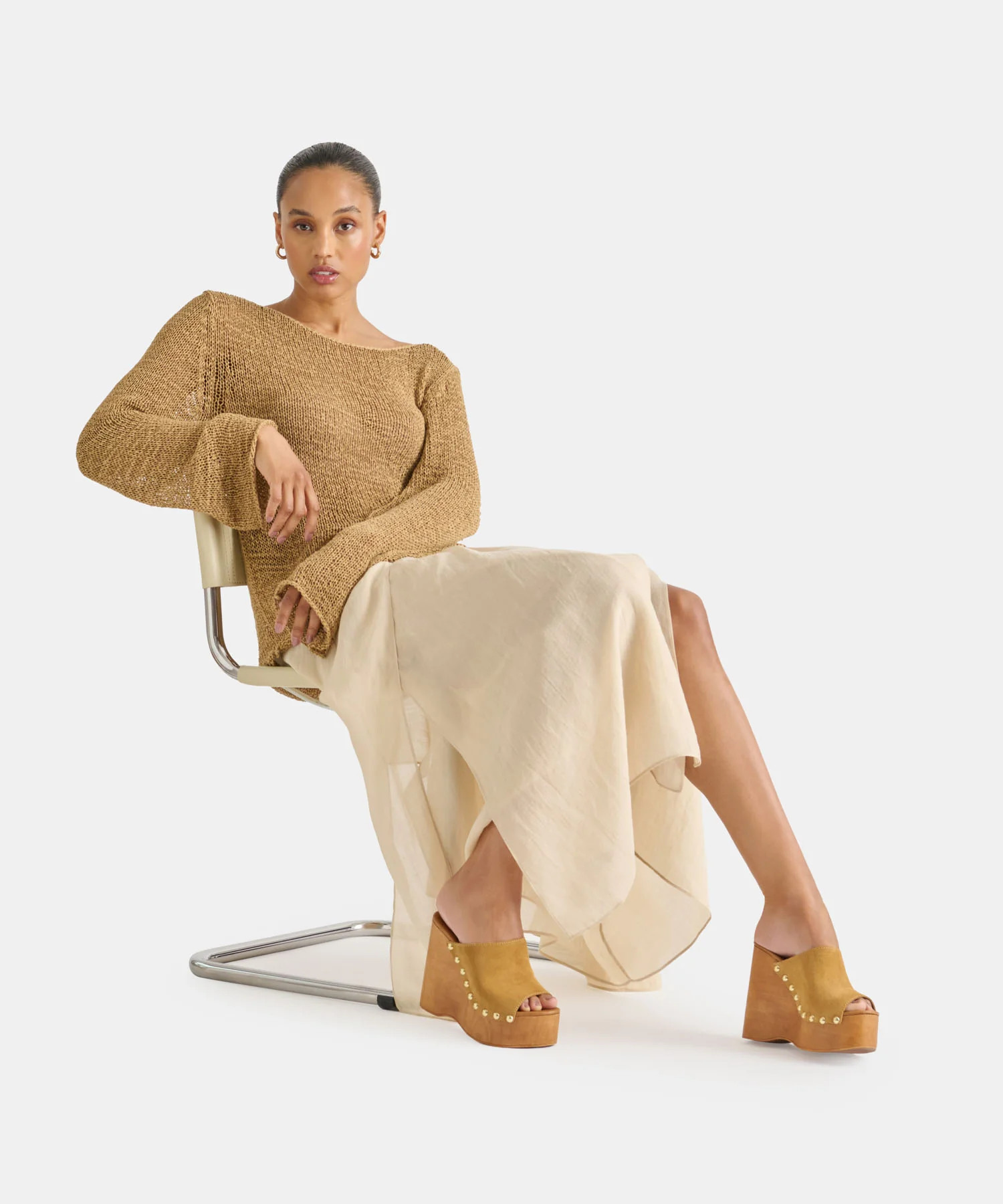 BIRK Tan Suede Platform Wood Sole Wedges | Dolce Vita | DolceVita.com