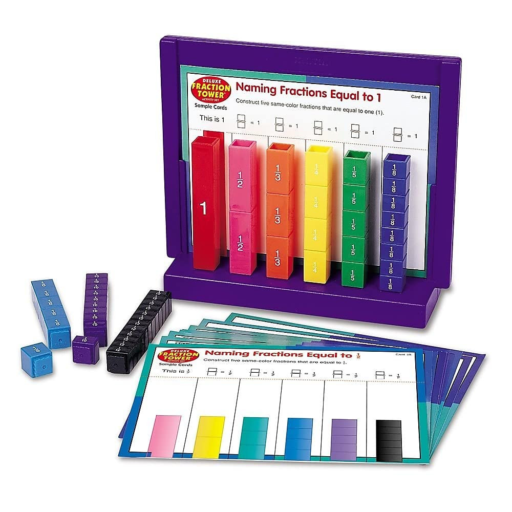 Learning Resources Deluxe Fraction Tower Set, Math Cubes, Set of 51 Pieces, Ages 6+ | Amazon (US)
