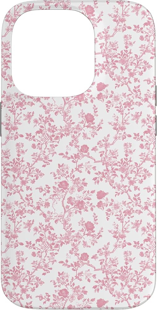 Pink Floral Aesthetic Coquette Soft Girly Case for iPhone 14 Pro | Amazon (US)