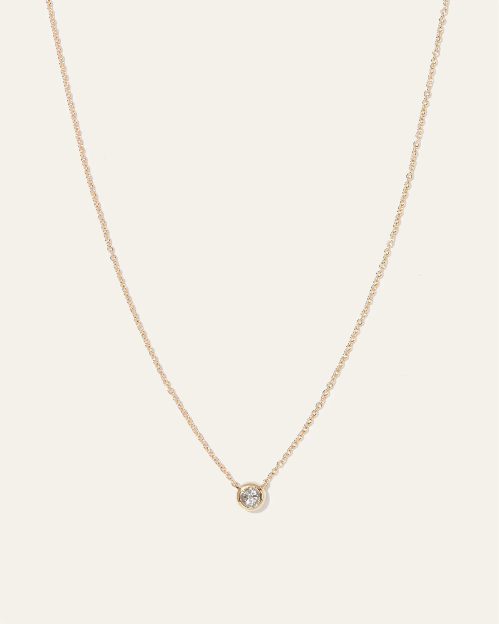 14K Gold Diamond Bezel Necklace | Quince | Quince