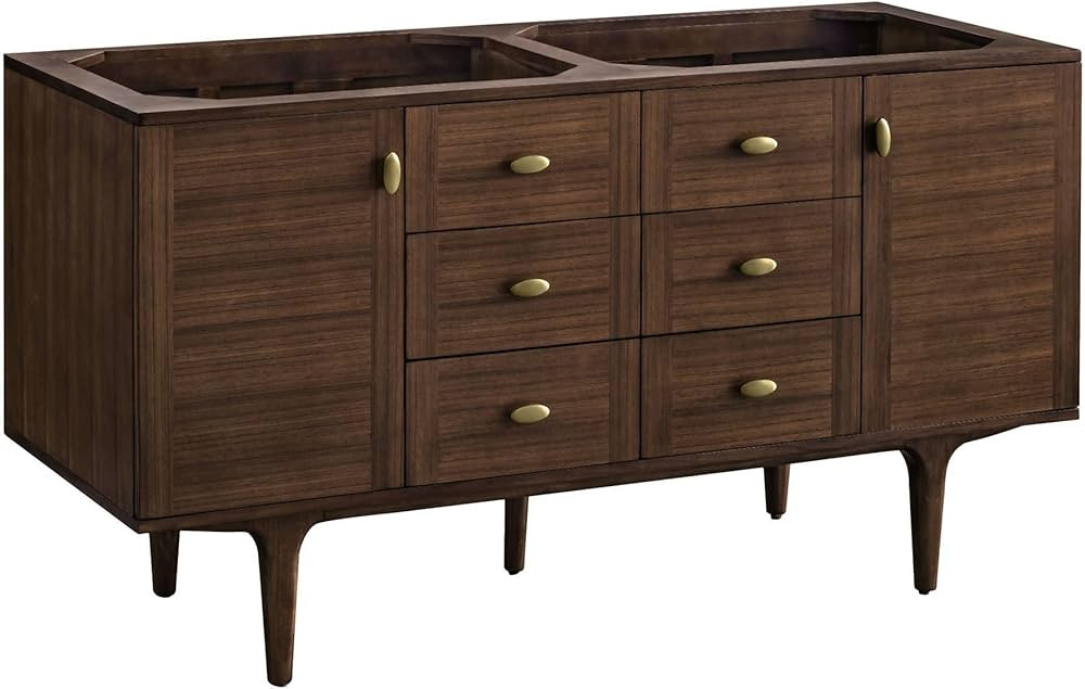 James Martin Vanities 670-V60D-WLT 670-V60D Amberly 60" Free Standing or Wall Mounted Double Basi... | Amazon (US)