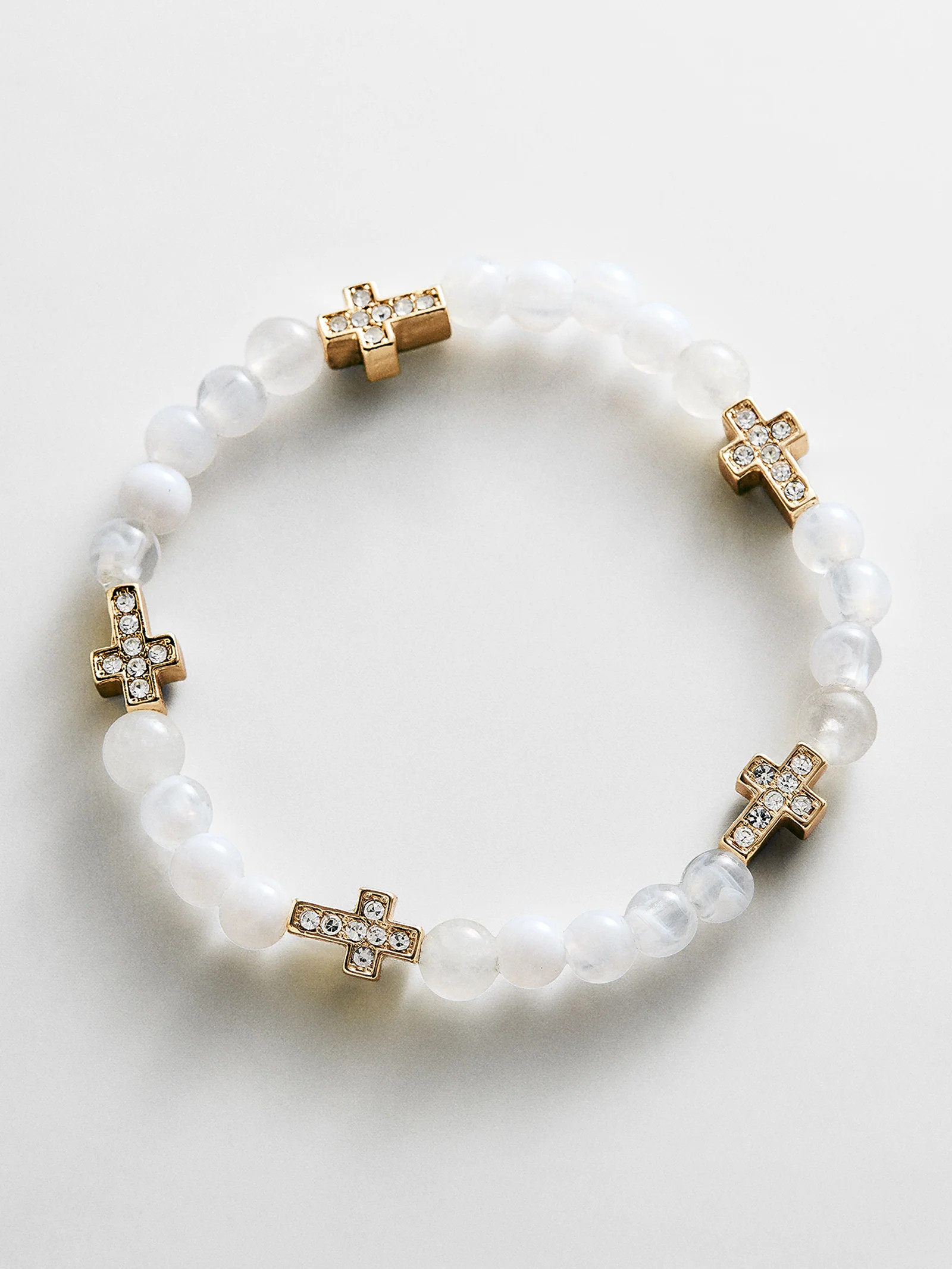 Peace of Mind Semi-Precious Bracelet - Cross | BaubleBar