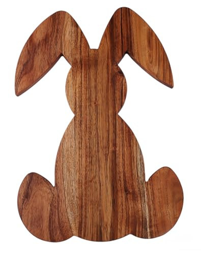Affinity Decor Bunny Shaped Wood Serving Board, Wood Cutting Board for Kitchen, Wooden Charcuterie Boards, Funny Serving Platter for Cheese and Food, 14.5" x 9.8" | Amazon (US)