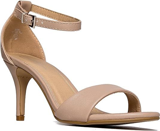 J. Adams Dove Ankle Strap Stiletto Heel Open Toe Dress Sandal | Amazon (US)