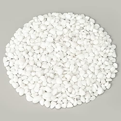 White Polished Pebbles, Smooth Natural River Rocks, Small Decorative Stones Plant Aquarium Gravel fo | Amazon (US)