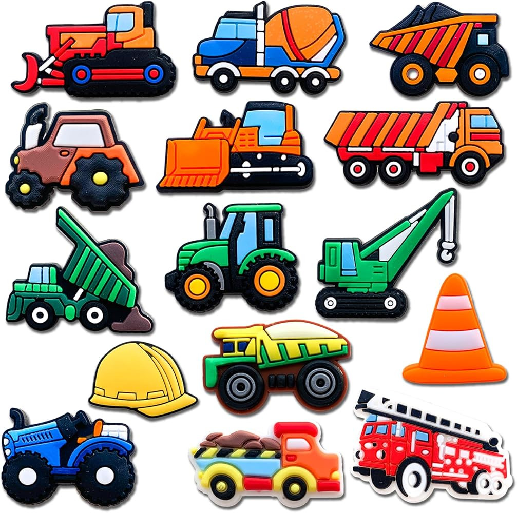 Hedbitoyo Trucks Shoe Charms for Clogs Sandals, Engineering Vehicle Transportation Shoe Decoratio... | Amazon (US)