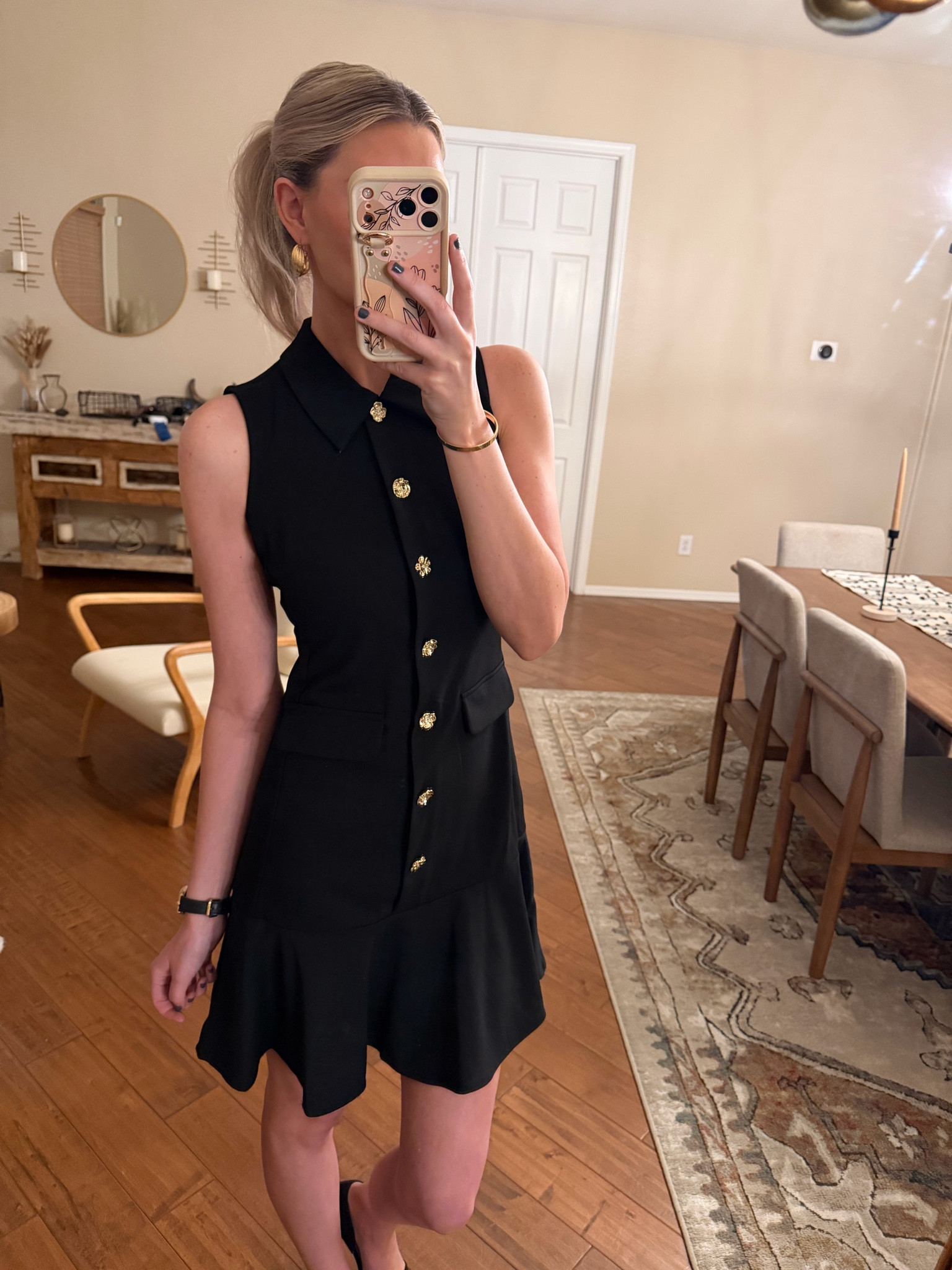 Karl Lagerfeld Paris Peplum Button Down Dress 🖤

#LTKgrwm #LTKWorkwear #LTKootd