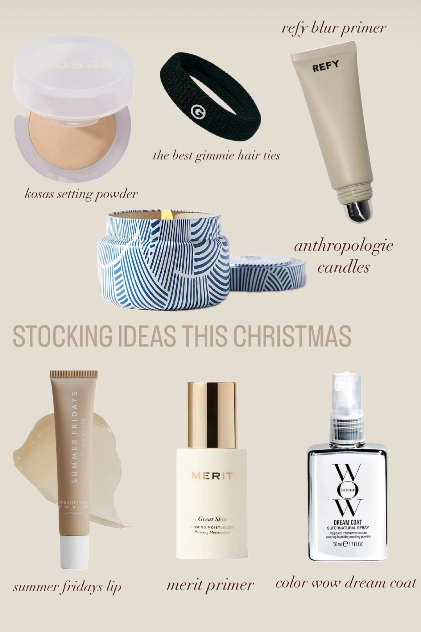 Sephora items to put in stockings this Christmas!! Some of my favorite products I use all year round 
