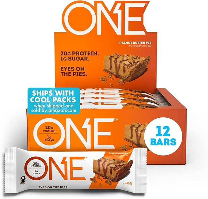 ONE Peanut Butter Pie, New and Improved Recipe, Gluten Free Protein Bars with 20g Protein and onl... | Amazon (US)