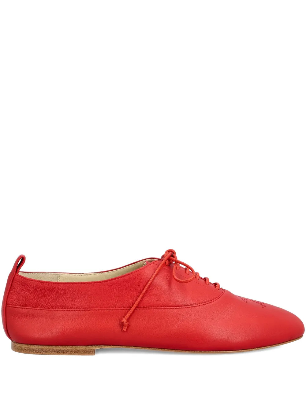 perforated lace-up flat shoes | Farfetch Global