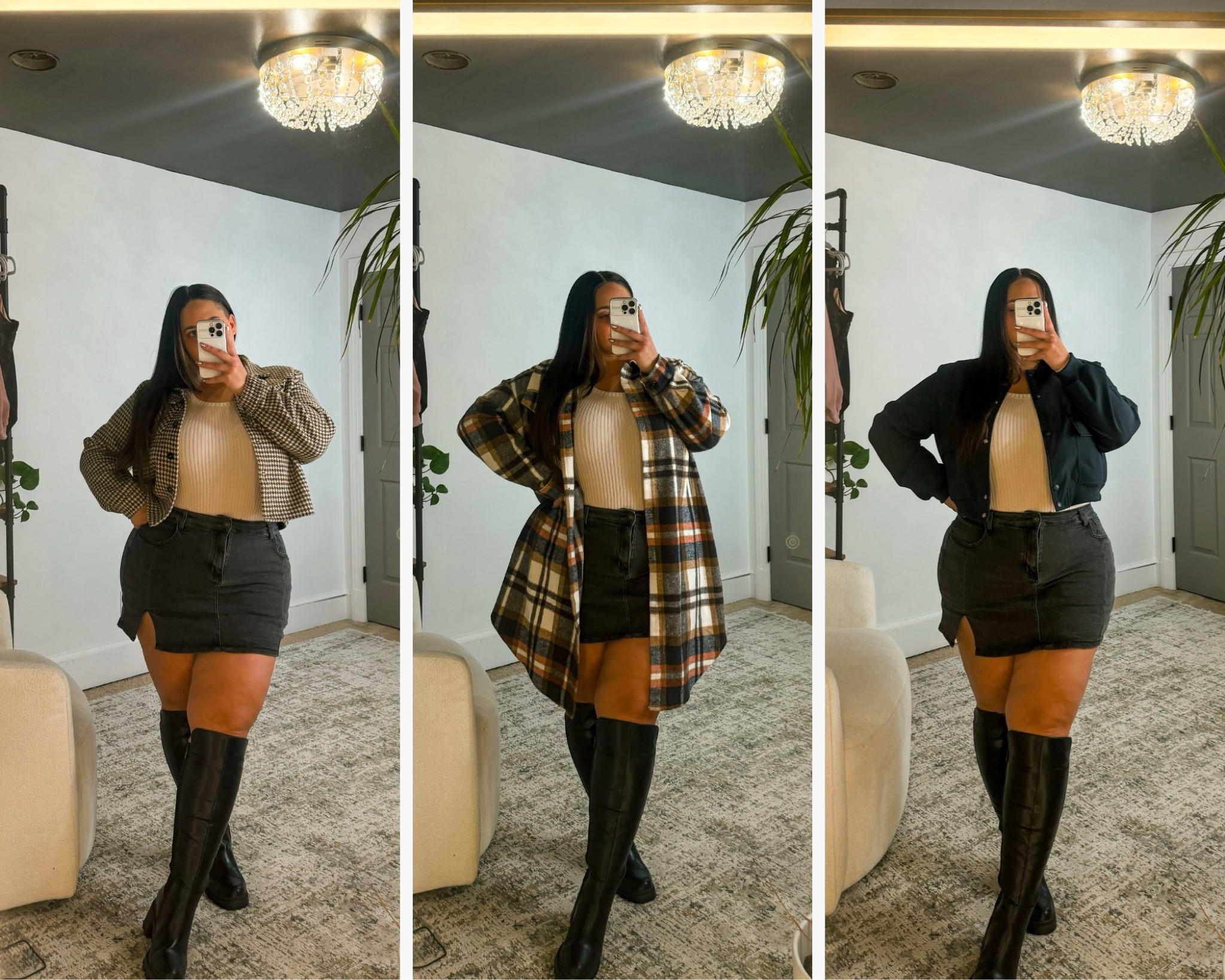 5’2” / 235 lbs / size 14-16 / 38J 

Jacket 1: size XL (would prefer XXL) 
Jacket 2: size 16
Jacket 3: size XL 

Bodysuit: size L 
Skirt: size XL 

Calfs 18.5-19” , boots are tight but do zip (wouldn’t with jeans) 

#falloutfits #jackets #shackets #shirtdress #everydayoutfits #casualoutfits #size16 #size14 #boots #widecalf #affordablefashion 

#LTKMidsize #LTKStyleTip #LTKFindsUnder50