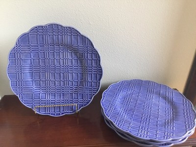 SET OF FOUR~ BORDALLO PINHEIRO large Geometric/lattice Dinner Plates~ RARE | eBay US