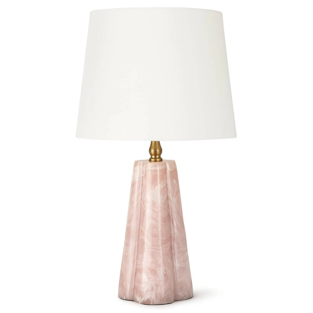 Joelle Hollywood Regency Rose Resin Mini Table Lamp | Kathy Kuo Home