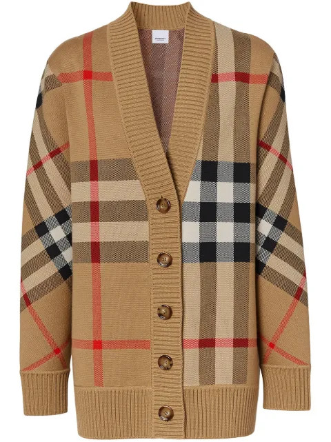 Burberry Vintage Check V-neck Cardigan - Farfetch | Farfetch Global