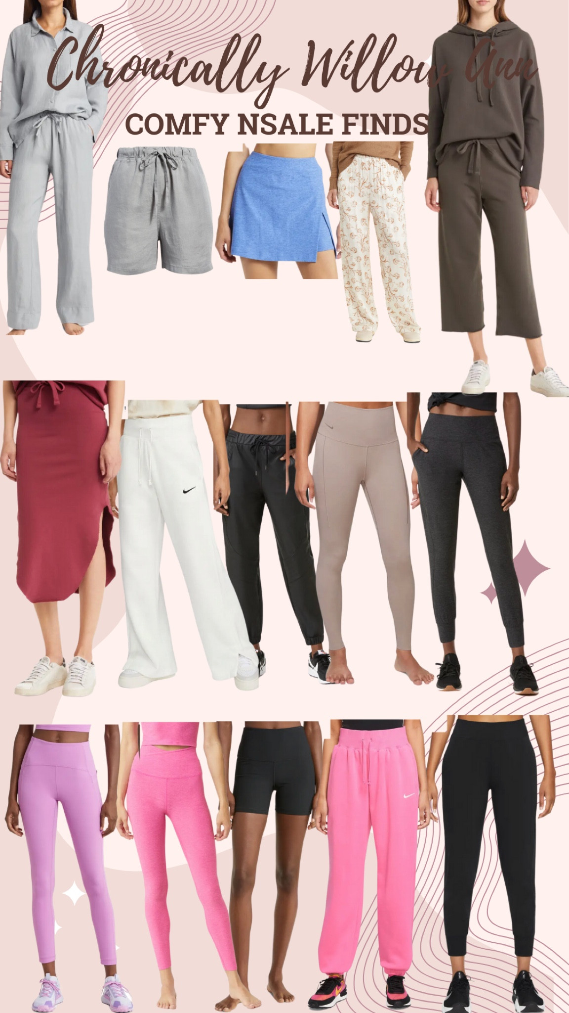 Really awesome comfy leggings and pants that are going to last through any and all workouts that you get done. These are perfect lounge pants for me. I love being comfy, I wear a medium/ large depending on how I want the fit. 

#LTKstyletip #LTKxNSale #LTKFitness