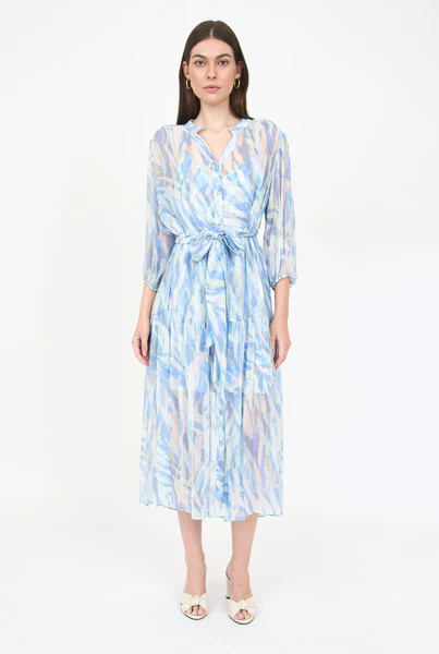 Lana Dress- Blue Feather | Christy Lynn