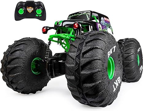 Monster Jam, Official Mega Grave Digger All-Terrain Remote Control Monster Truck with Lights, 1: ... | Amazon (US)