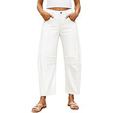 ZISICA Womens Barrel Jeans for Women Trendy 2026 High Waisted Wide Leg Stretchy Baggy Ankle Denim... | Amazon (US)