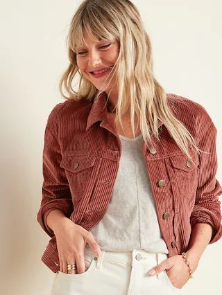Cropped Corduroy Jacket for Women | Old Navy (CA)