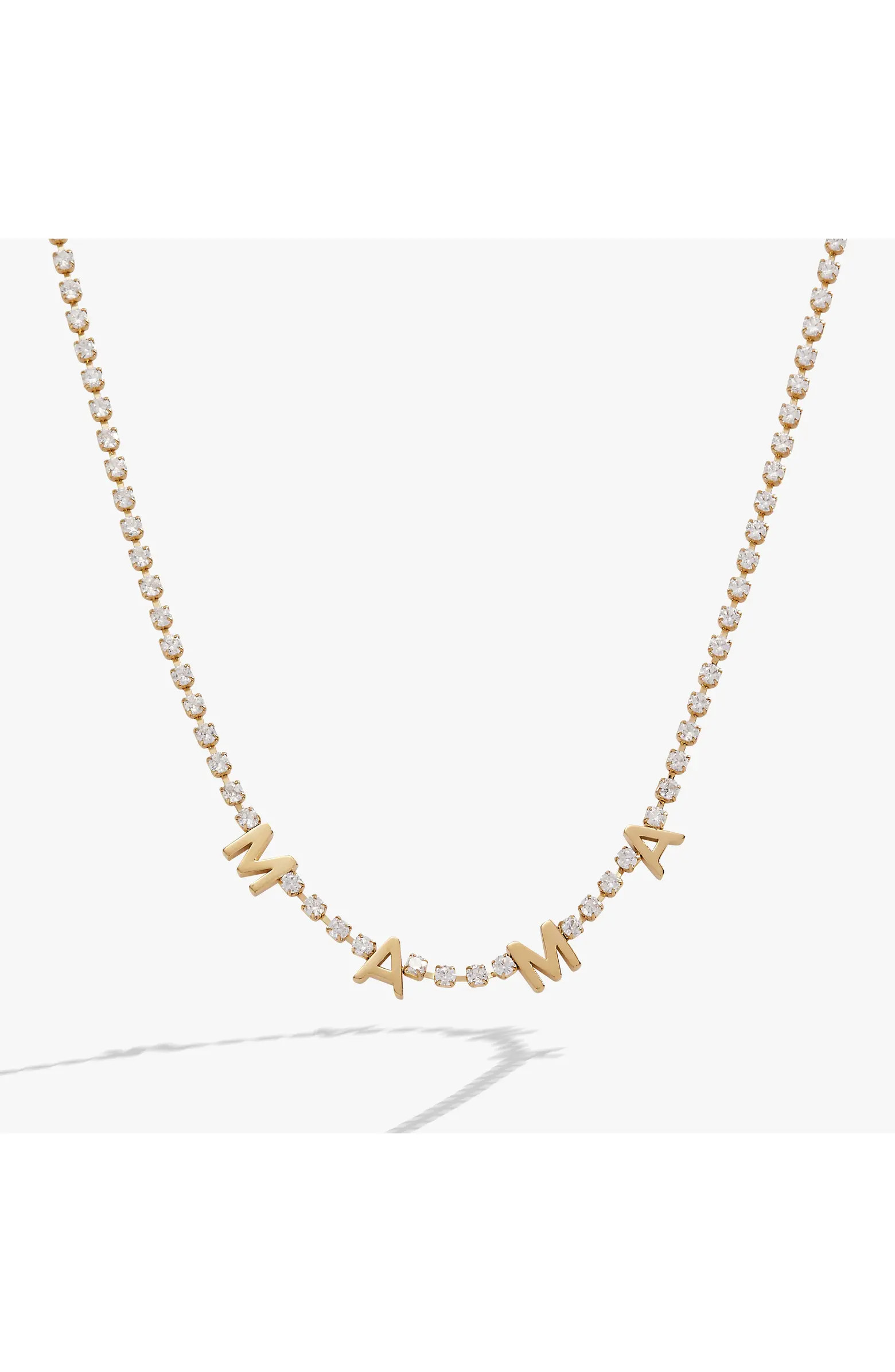 Mama Crystal Tennis Necklace | Nordstrom