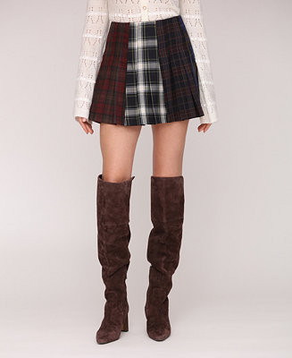 Avec Les Filles Women's Multi-Pattern Pleated Mini Skirt - Macy's | Macy's