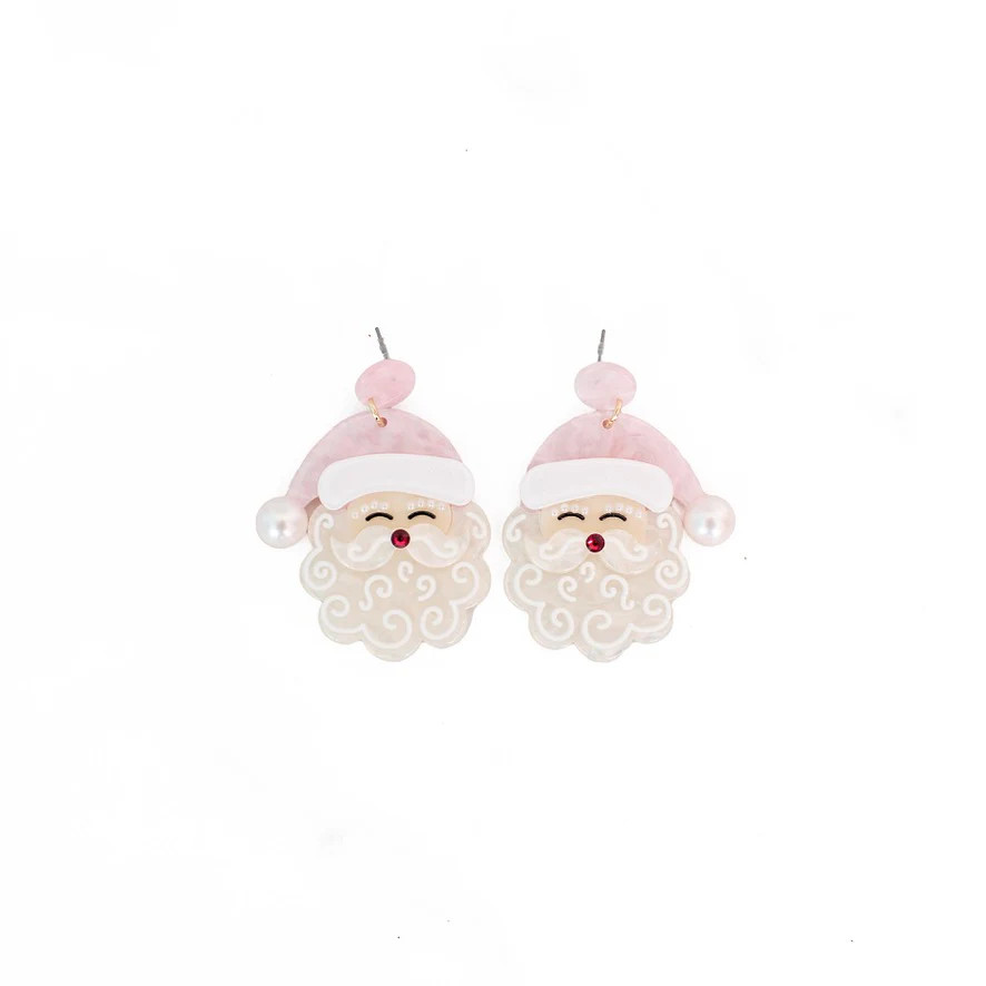 Pink Santa Hat Earrings | Golden Thread