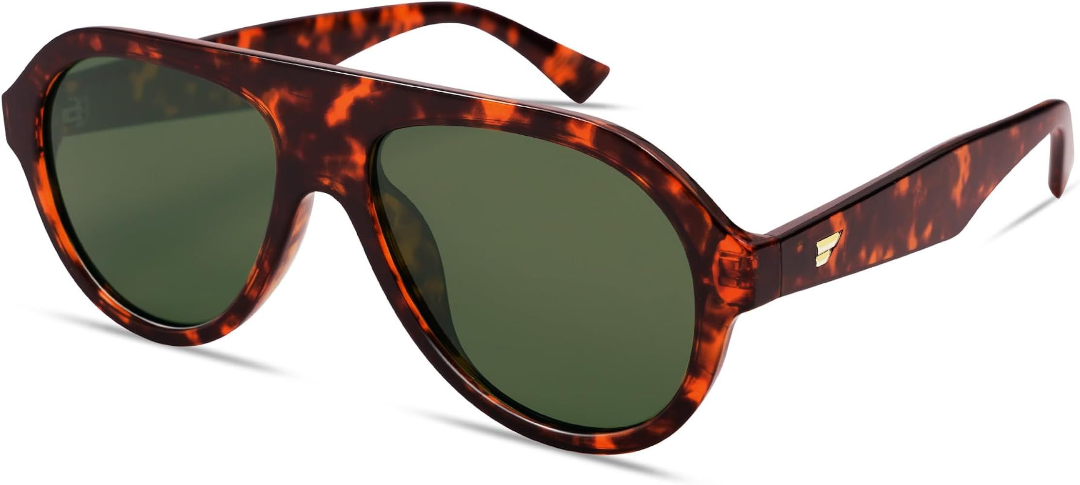 VANLINKER Retro Aviator Polarized Sunglasses for Men Women Trendy 70s Vintage Plastic Frame Sun G... | Amazon (US)