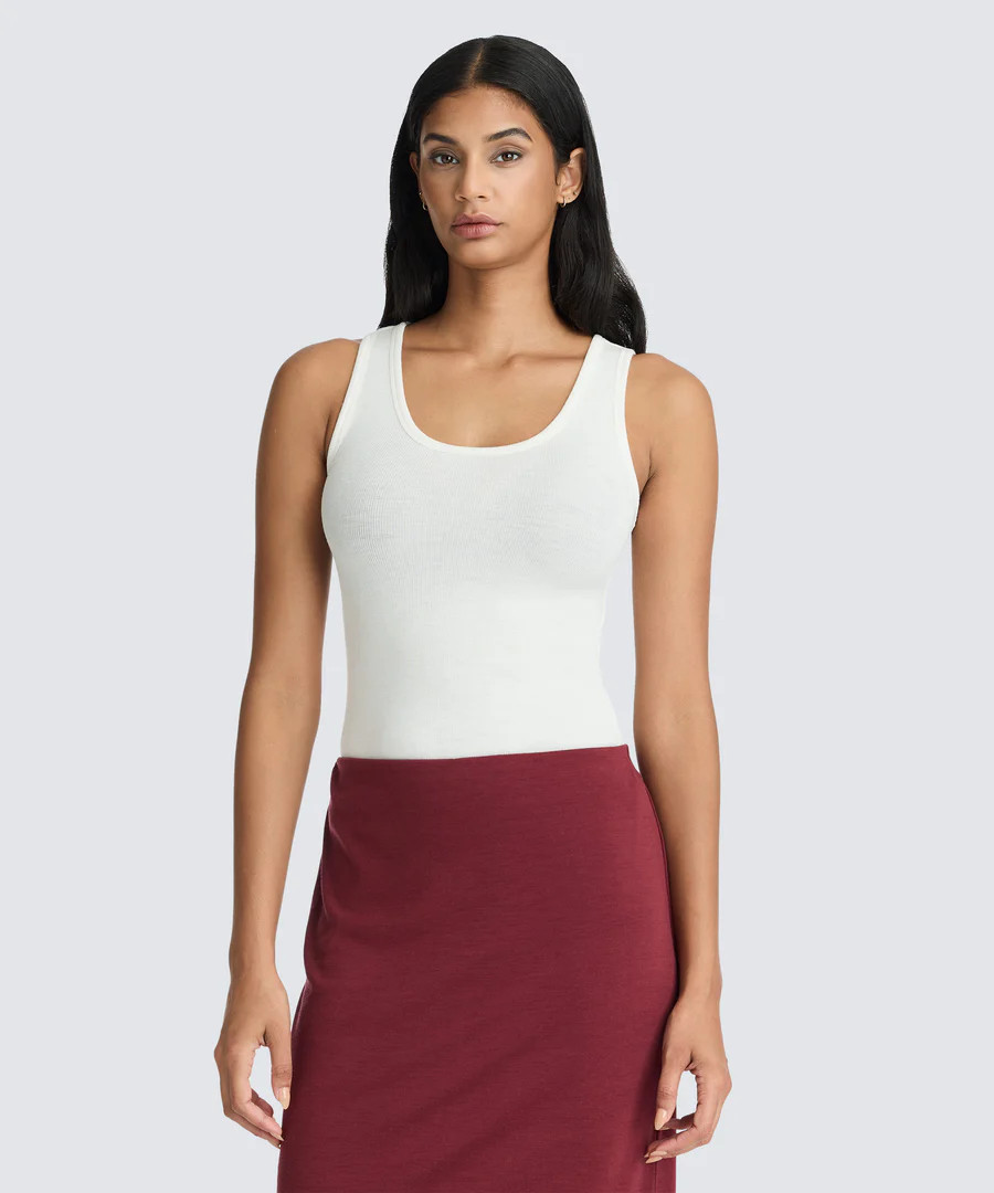 Women’s Merino Rib Scoop Neck Tank | Unbound Merino | Unbound Merino