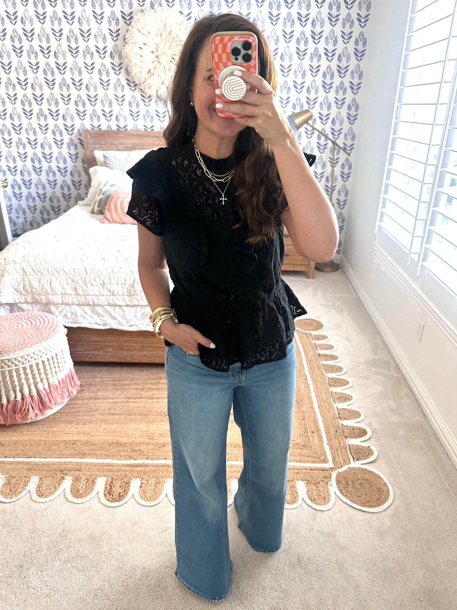 Small top
Size 8 jean
Both pieces under $30
.


#LTKFindsUnder50 #LTKStyleTip #LTKOver40