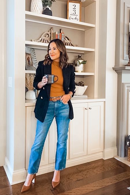 Fall work look / fall blazers / non distressed denim / get 10% off Ally shoes with code blair10

#LTKSeasonal #LTKworkwear #LTKunder100