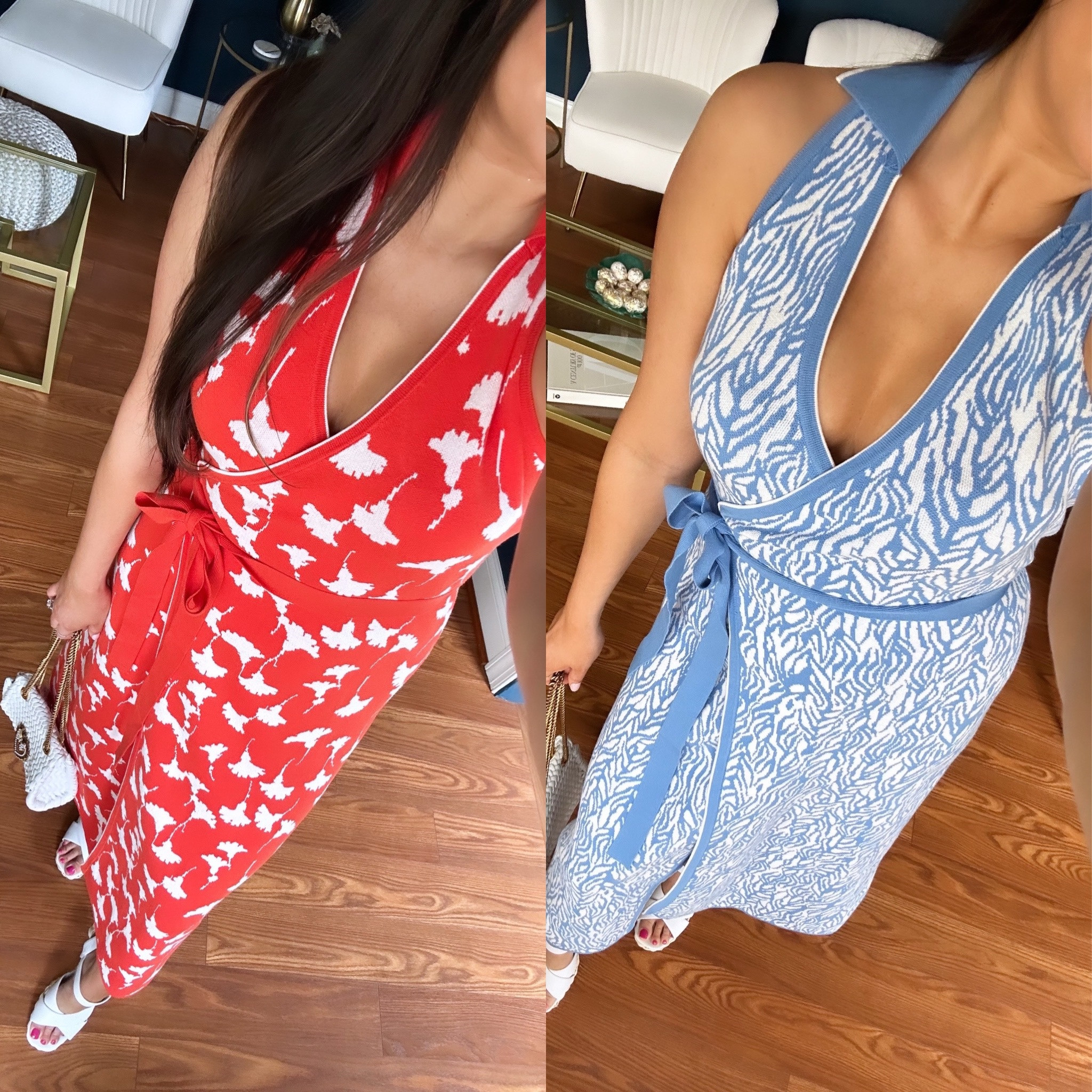 Love this sweater knit wrap dress so much I bought it twice 🧡🩵

#LTKfindsunder50 #LTKstyletip #LTKSeasonal