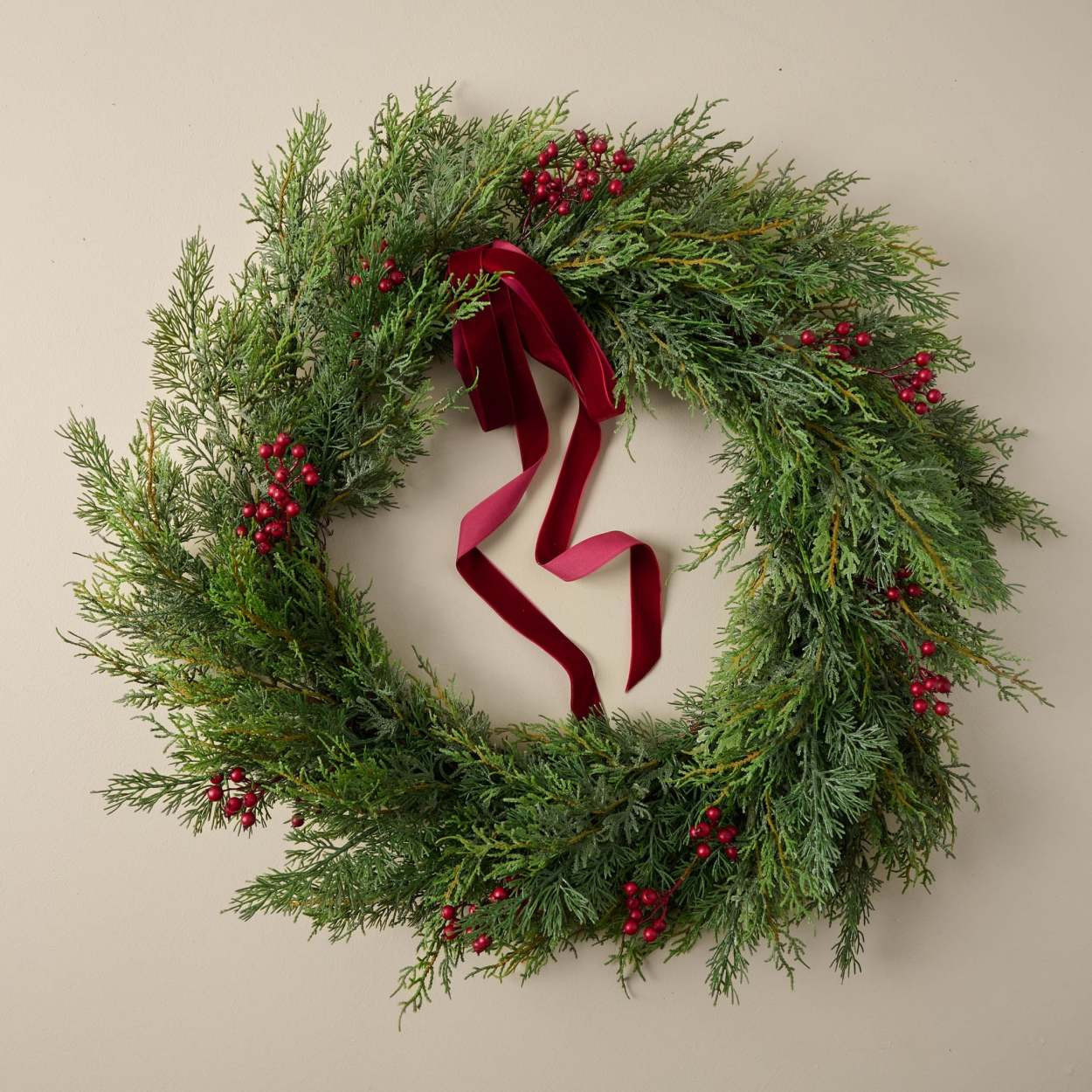 Red Berry and Cedar Wreath | Magnolia