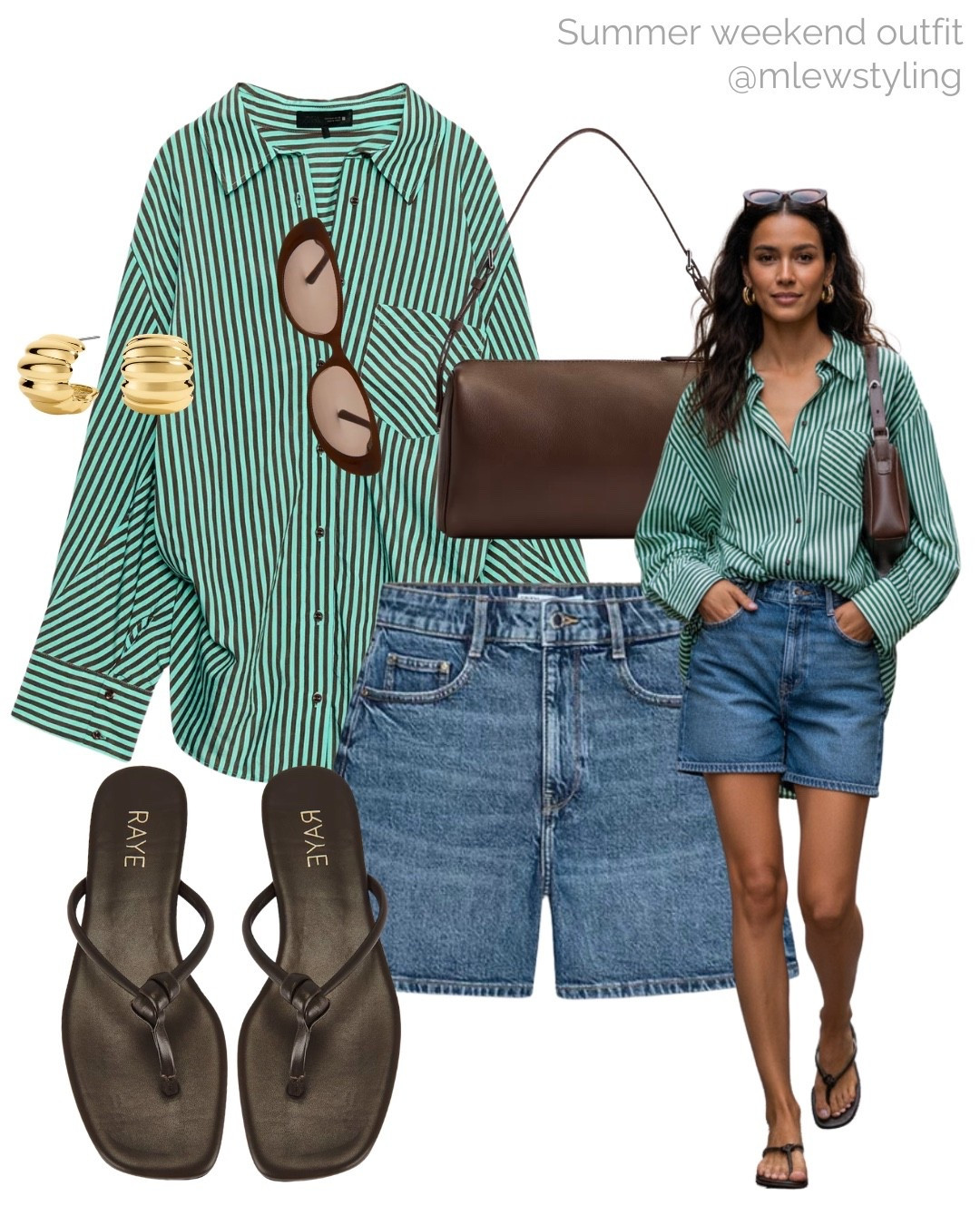 Summer weekends 🌴

Tags: Zara green striped shirt, mom jean shorts, brown leather sandals, summer outfit, revolve briwn sunglasses, quince shoulder bag

#LTKsummer #LTKshoes #LTKbag