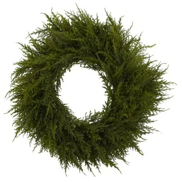 Nearly Natural 24" Cedar Wreath | Walmart (US)
