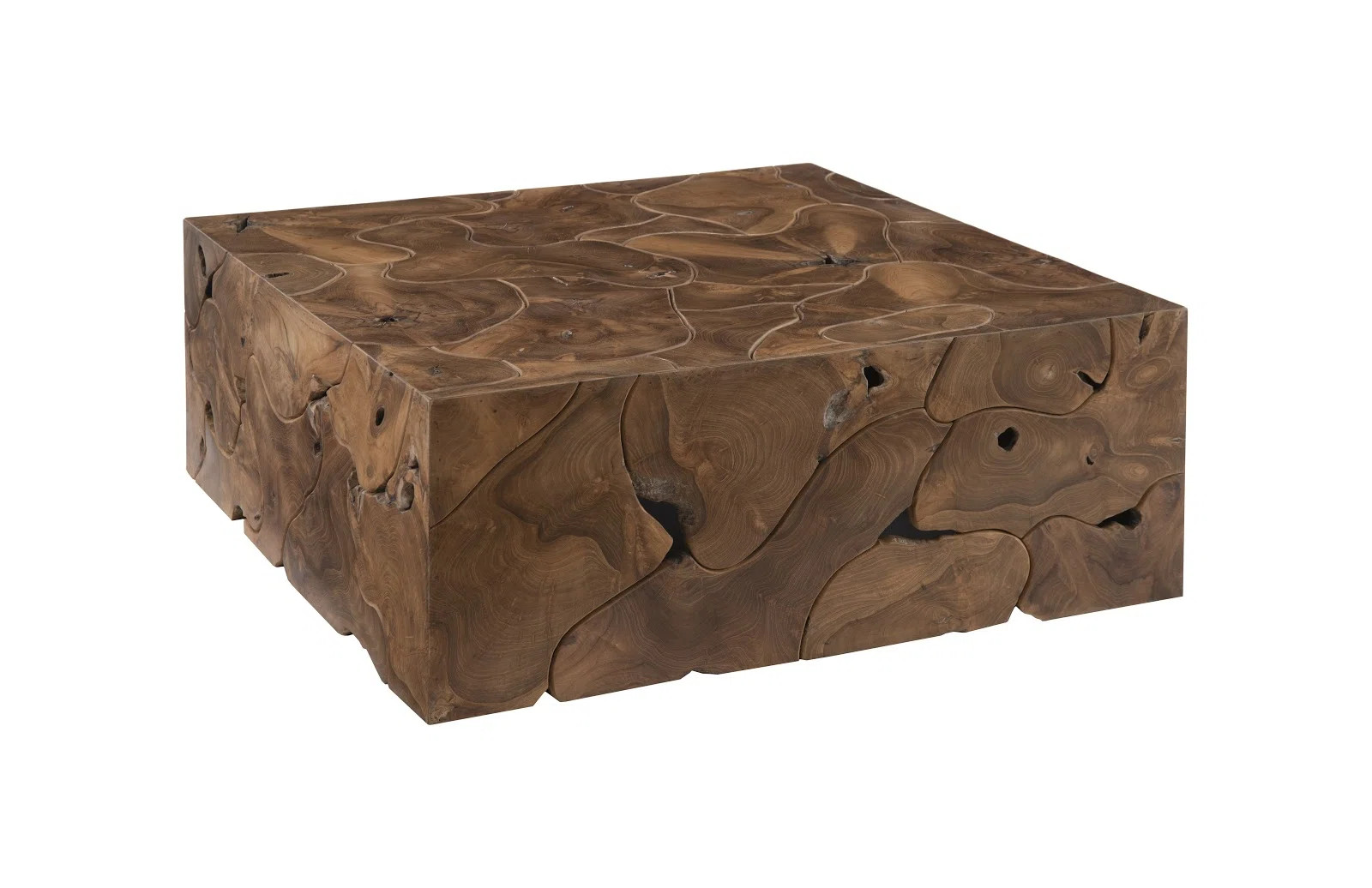 Teak Chunk Solid Wood Block Coffee Table | Wayfair North America