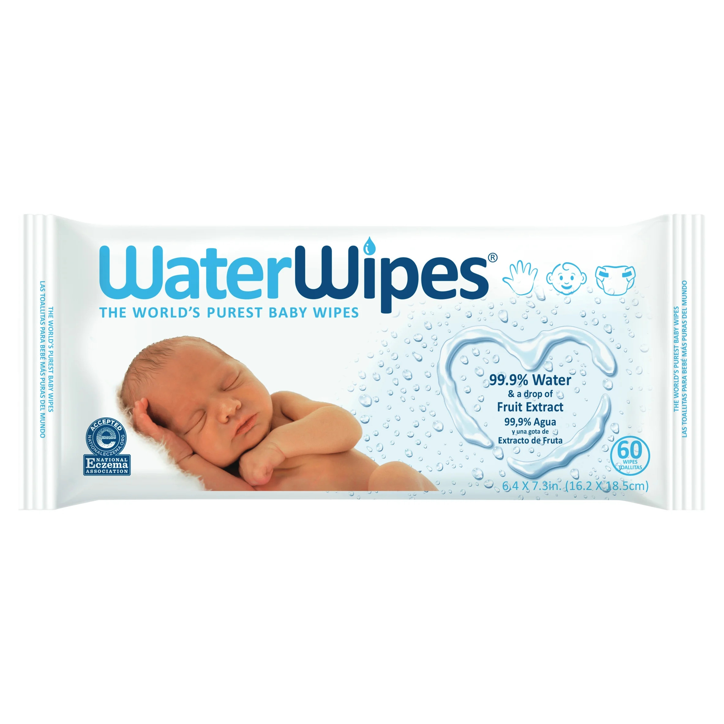 WaterWipes Baby Wipes, Fragrance-Free, 1 Pack (60 Total Wipes) | Walmart (US)