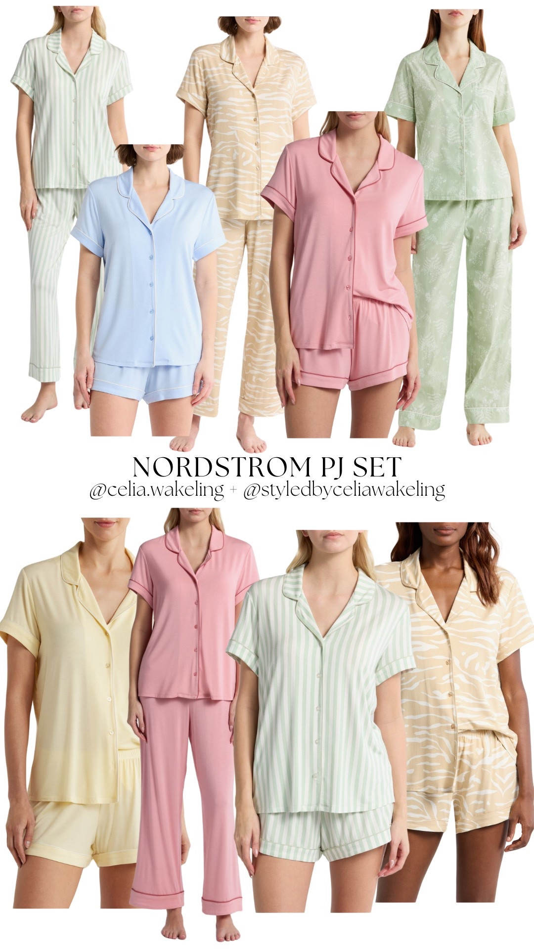 Nordstroms Moonlight eco knit pajamas sets! These are THE SOFTEST & MOST COMFY pj sets I’ve ever tried. I have been loving stripes lately, so the green + yellow + pink stripe color-ways ARE SO CUTE! I typically size up to M or L in pj’s for the comfiest fit!