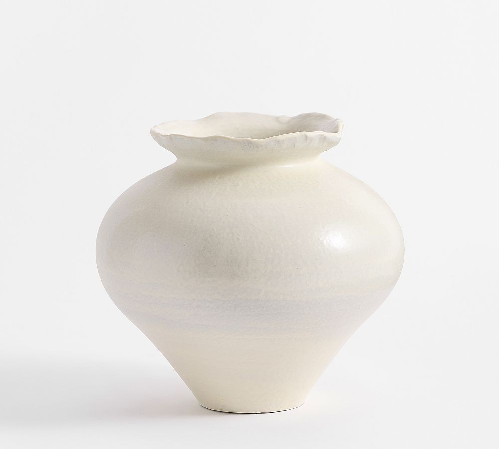 Willa Textured Vase - White Medium | Pottery Barn (US)