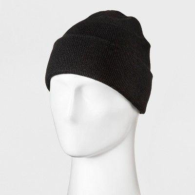 Men's Knit Cuff Beanie - Goodfellow & Co™ Black One Size | Target