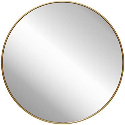 Gold Circle Wall Mirror 36 Inch Round Wall Mirror for Entryways, Washrooms, Living Rooms and More... | Amazon (US)