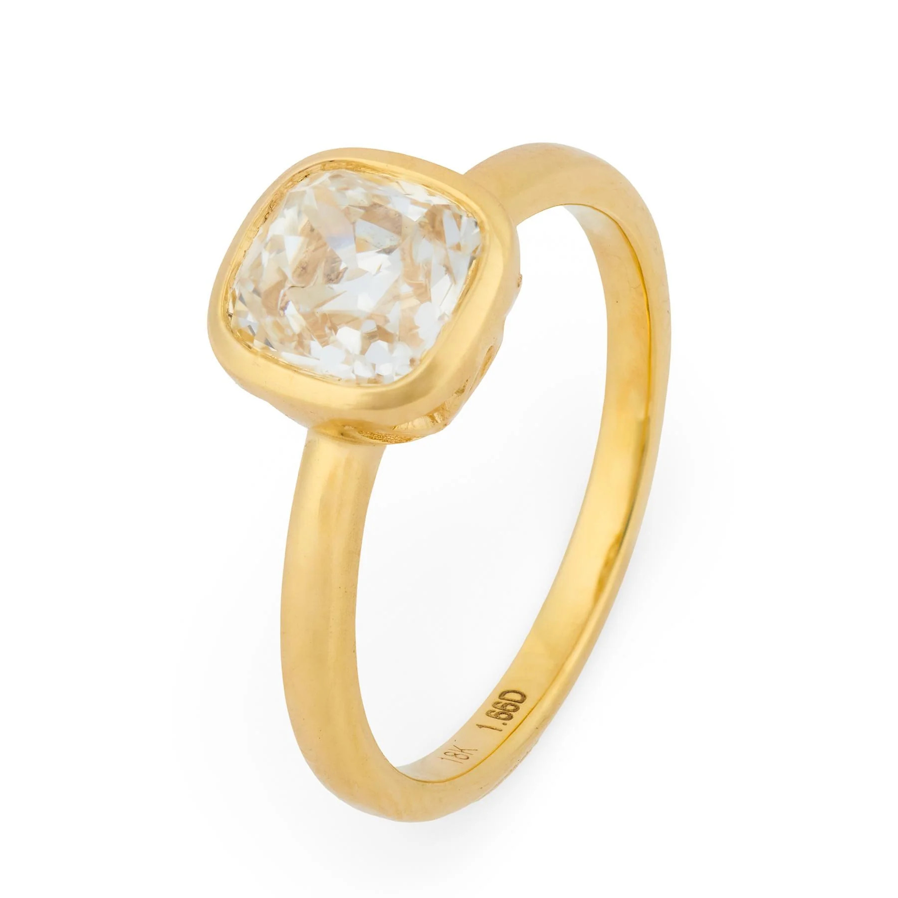 Melrose GIA 1.66 carat old mine cut diamond ring - T&H Exclusive | Trumpet & Horn