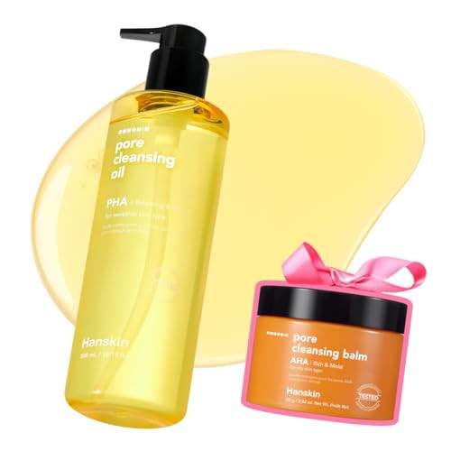Hanskin Pore Cleansing Oil, Oil Cleanser for Face, Makeup Blackhead Sebum Remover, Korean Deep Pore Cleanser for Sensitive Skin [PHA] (10.14 oz) | Amazon (US)