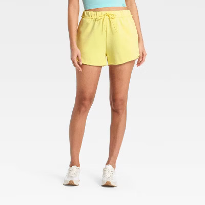 Women's French Terry Shorts - JoyLab™ Yellow XL | Target