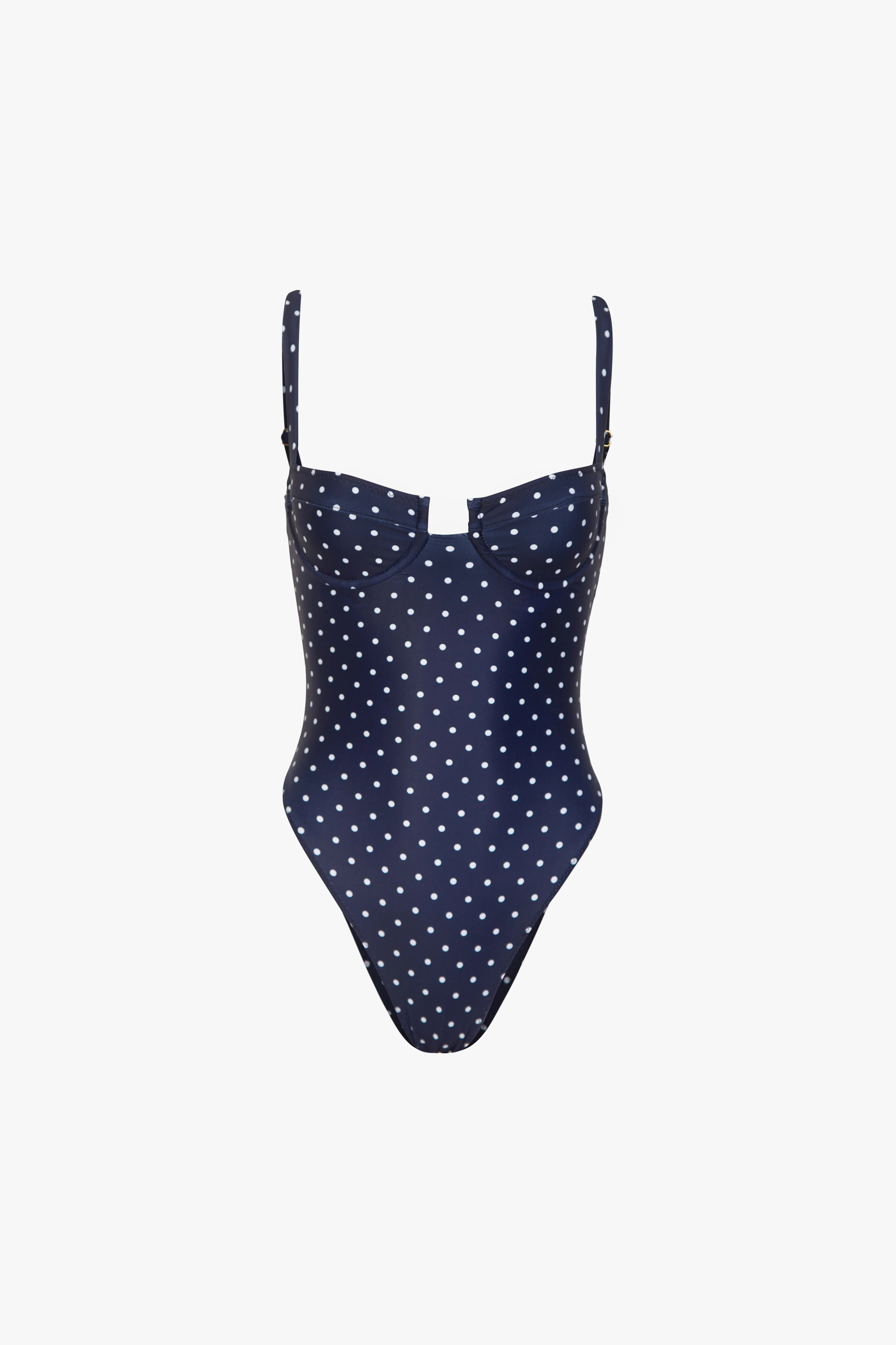 Bustier One Piece (Navy Cream Polka Dot) - XXS / Navy White Polka Dot | SAME