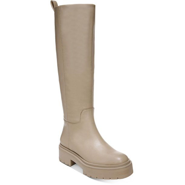 Sam Edelman Womens Larina Leather Pull On Knee-High Boots Tan 11 Medium (B,M) | Walmart (US)