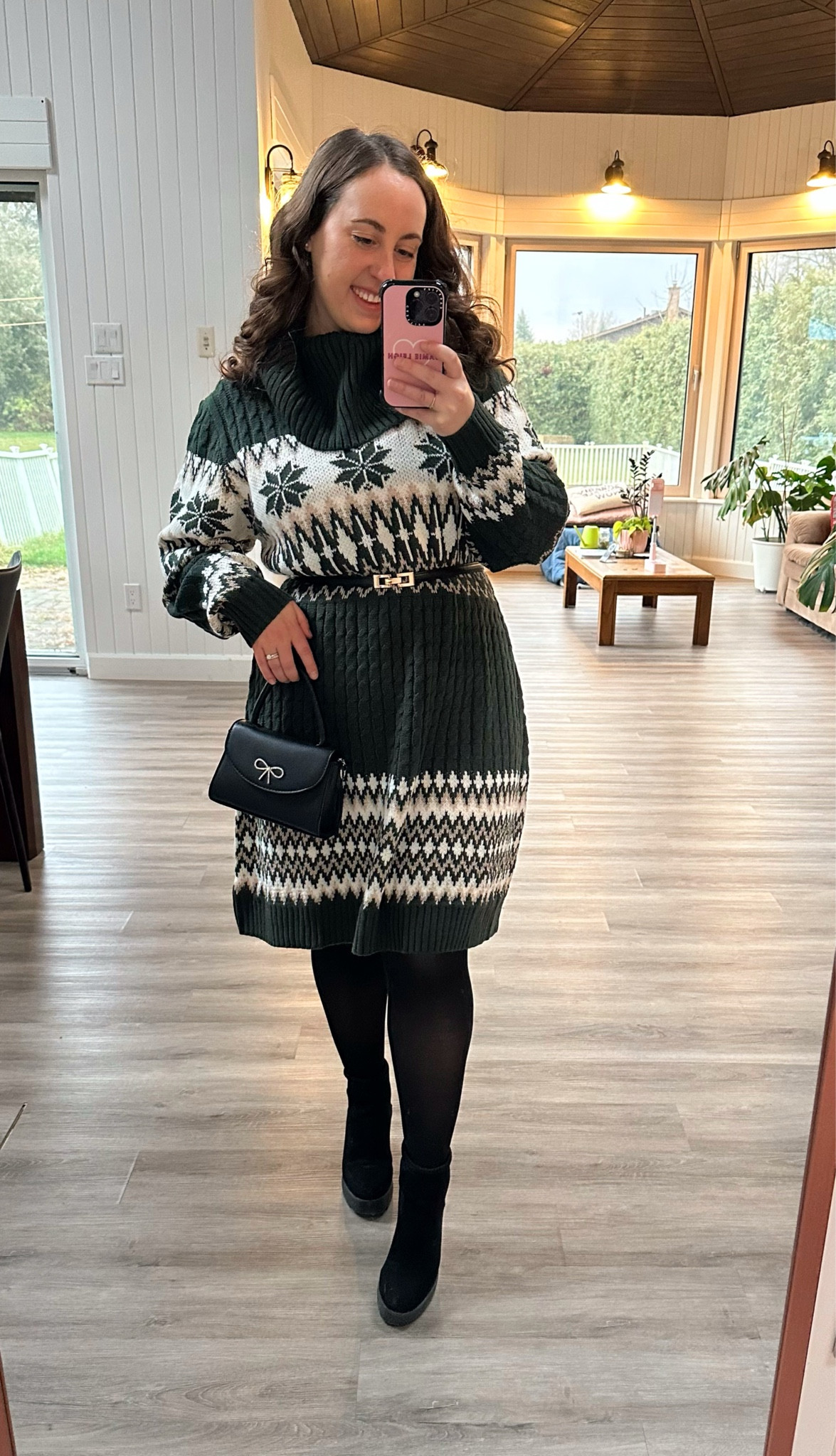 Nothing like a cute sweater dress on a snowy day to make it feel like the holidays! 

#LTKootd #LTKHoliday #LTKCyberWeek