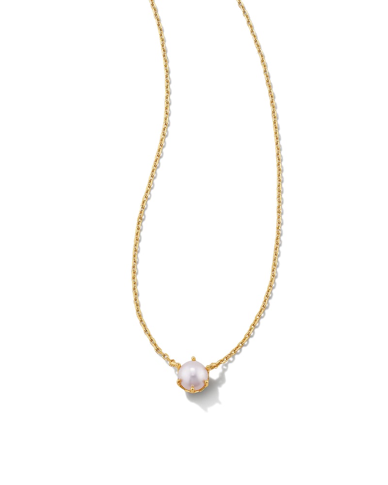 Arya Gold Pendant Necklace in White Pearl | Kendra Scott