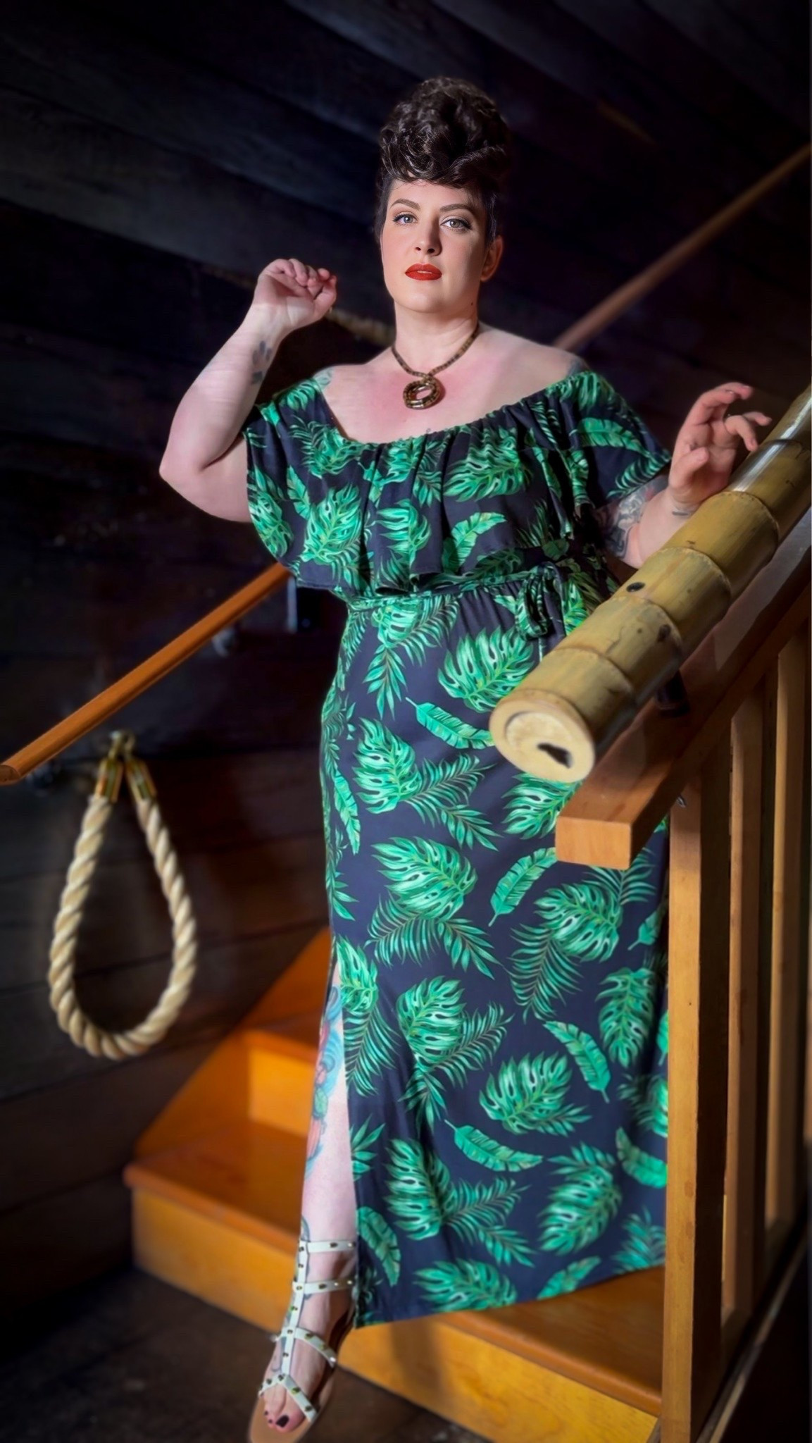 Monstera leaves maxi dress 

#LTKOver40 #LTKPlusSize #LTKFindsUnder50