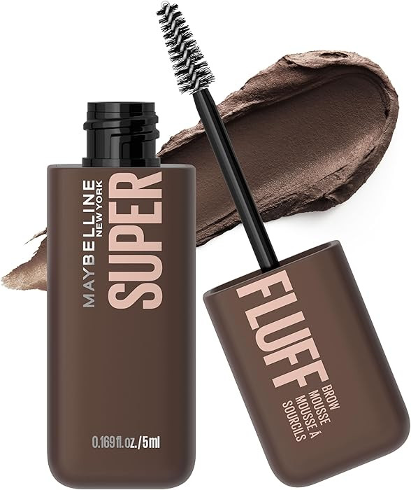 Maybelline Superfluff Volumizing Brow Mousse, All Day Tinted Brow Gel For Soft Full Brows, Deep B... | Amazon (US)