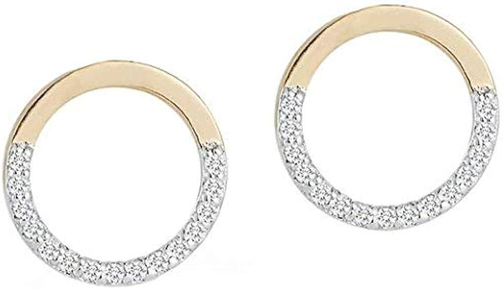 Amazon.com: MATEO New York Womens Small Halfmoon gold Hoop Earring : Clothing, Shoes & Jewelry | Amazon (US)